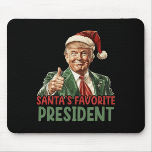 Tapis De Souris Père Noël Favorite Président Trump Noël 2024