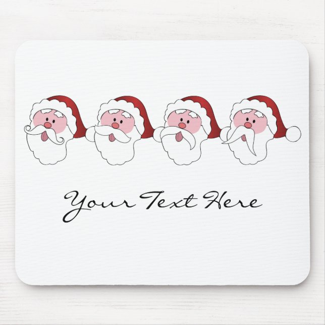 Tapis De Souris Père Noël Moustaches mousepac personnalisé (Devant)