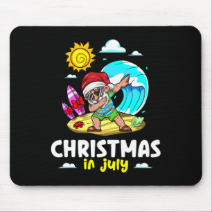 Tapis De Souris Père Noël Noël en juillet Célébration Été V