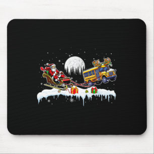 Tapis De Souris Père Noël Reindeer School Bus Christmas Driver Tea