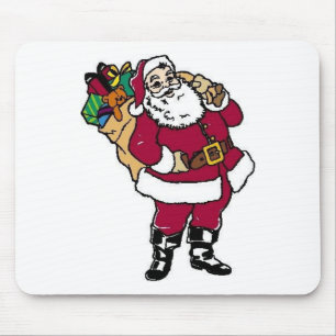 Tapis De Souris père Noël tient des jouets
