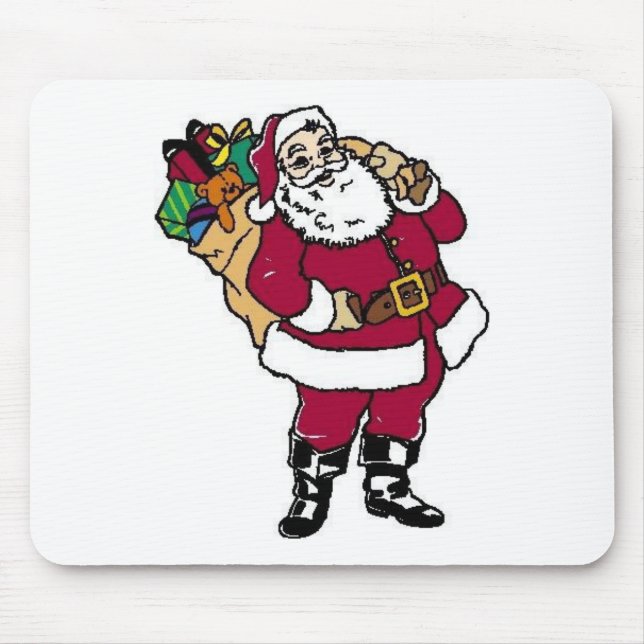 Tapis De Souris père Noël tient des jouets (Devant)