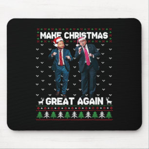Tapis De Souris Père Noël Trump dansant et DJ Vance rendent Noël g
