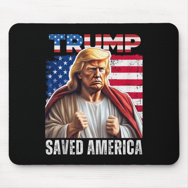 Tapis De Souris Père Noël Trump Humour de Noël drôle Trump réservo (Devant)