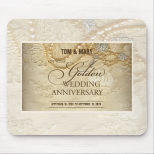 Tapis De Souris Perles personnalisables pour les 50 ans de mariage