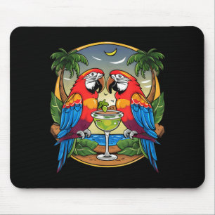 Tapis De Souris Perroquet buvant Margarita Eté Femmes Amateur d'oi