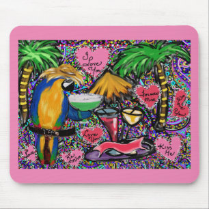 Tapis De Souris Perroquet de fête de la Saint-Valentin