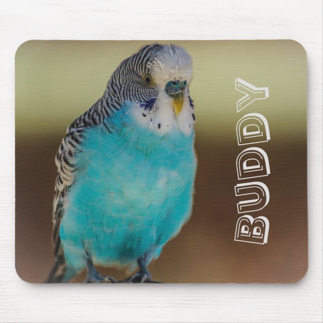 Tapis De Souris Perruche bleue personnalisée Mousepad (Devant)