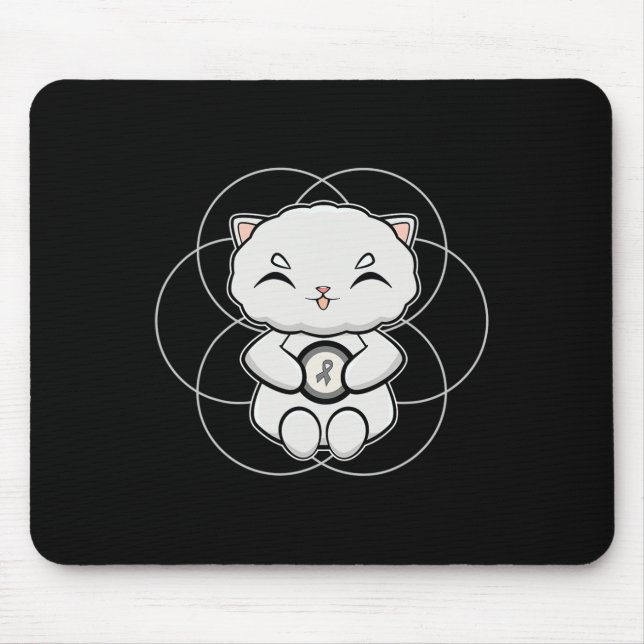 Tapis De Souris Perse Chat Anime Kitten Dyslexie Sensibilisation (Devant)