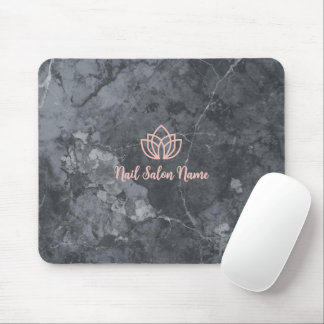 Tapis De Souris Personalized Grey Marbel Nail Studio Branding