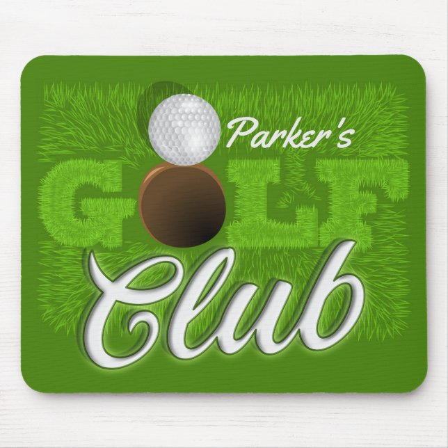 Tapis De Souris Personalized NAME Golfer Green Golf Course Club (Devant)