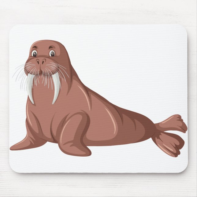 Tapis De Souris Personnage de dessin animé de mignonne walrus (Devant)