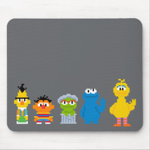 Tapis De Souris Personnages de Sesame Street en pixels