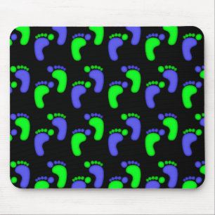 Tapis De Souris Personnalisable bleu de pieds de sucrerie