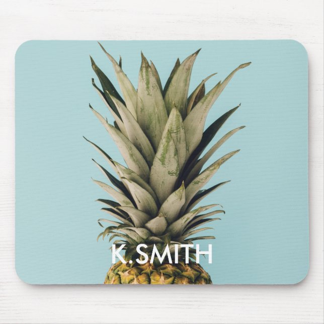 Tapis De Souris 
Personnalisable.Monogramme. Tropical. Ananas. (Devant)