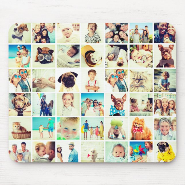 Tapis De Souris Personnalisé 42 Photos Moderne Famille & Animaux (Devant)