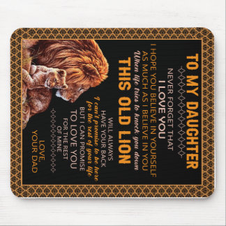 Tapis De Souris Personnalisé À Ma Fille Blanche Lion
