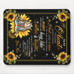 Tapis De Souris Personnalisé À Ma Superbe Tante Blanche Tournesol