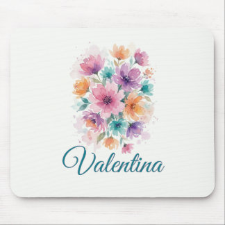 Tapis de souris personnalisé à motif floral aquare