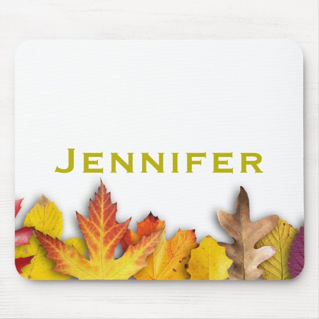 Tapis De Souris Personnalisé Automne en chute Feuilles (Devant)