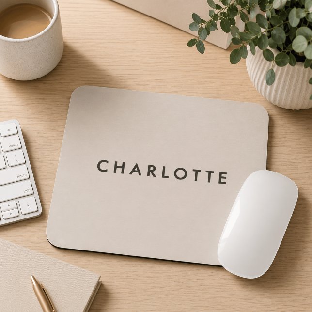 Tapis de souris personnalisé beige moderne avec no (Créateur téléchargé)