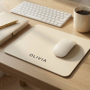Tapis de souris personnalisé Buttercream avec nom