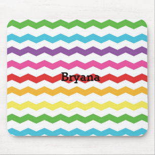 Tapis de souris personnalisé coloré à motif chevro