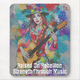 Tapis De Souris Personnalisé Guitariste Art Abstrait Inspirationne