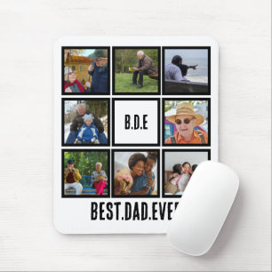 Tapis De Souris Personnalisé Moderne BDE Meilleur Papa Jamais 8 Ph