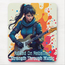 Personnalisé Ninja Girl Guitarist Art Inspiration
