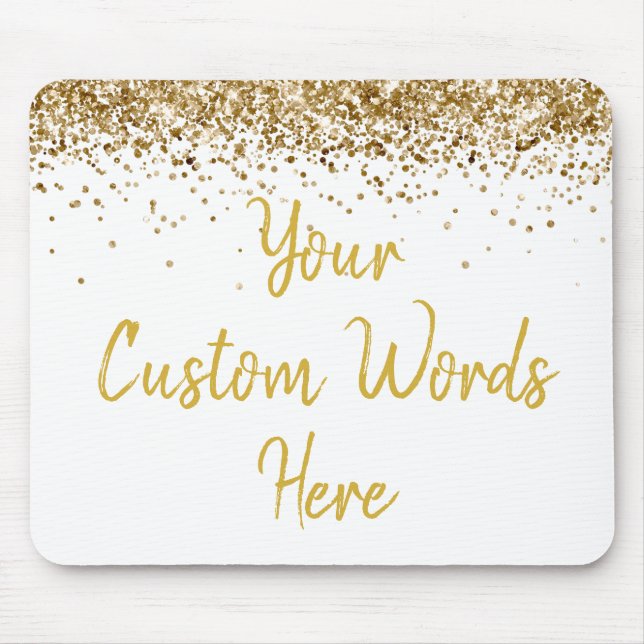 Tapis De Souris Personnalisé White Gold Nouveau Coworker Cadeau d' (Devant)