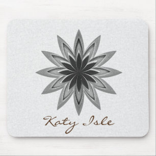 Tapis De Souris Personnaliser de peinture de lotus noir et blanc