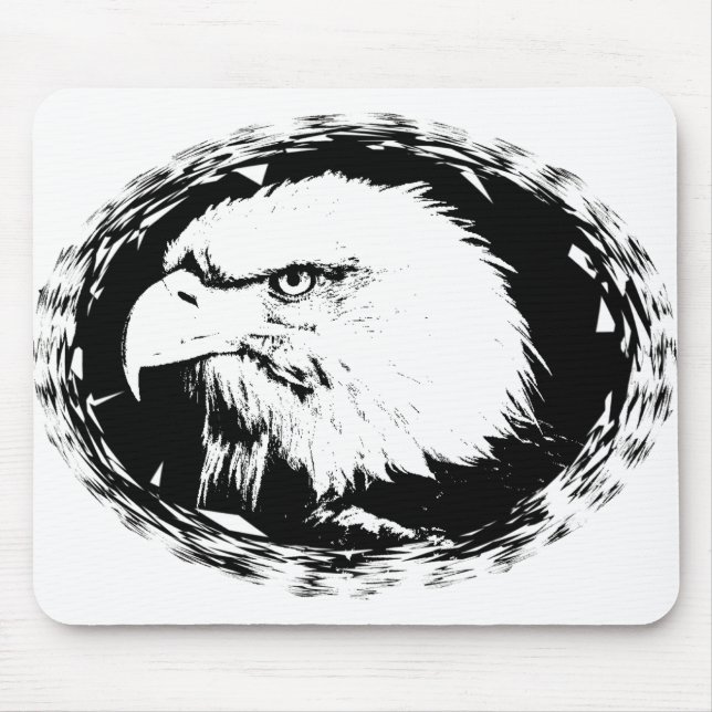 Tapis De Souris Personnaliser Eagle Head Modern Pop Art Modèle (Devant)