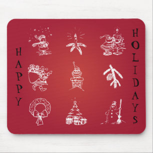 Tapis De Souris Personnaliser Jolie conception de Noël