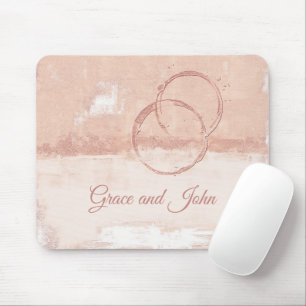 Tapis De Souris Personnaliser l'Art Moderne Style Peach Pink