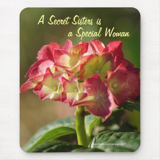 Tapis De Souris Personnaliser secrète de Mousepad- d'hortensia de (Devant)