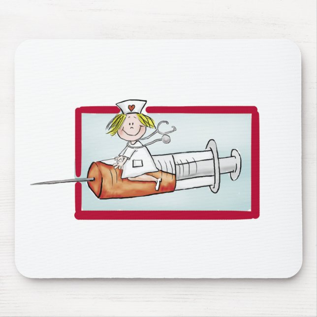 Tapis De Souris Personnalisez avec le nom - l'infirmière superbe (Devant)