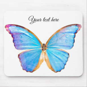 Tapis De Souris Personnalisez BLEUE BUTTERFLY