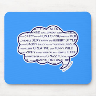 Tapis De Souris Personnalité Tag Cloud Fun Emotions Design