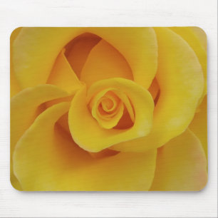 Tapis De Souris Pétales de rose jaune romantiques