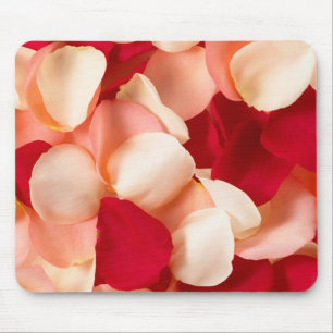 Tapis De Souris pétales de rose rose et rouge