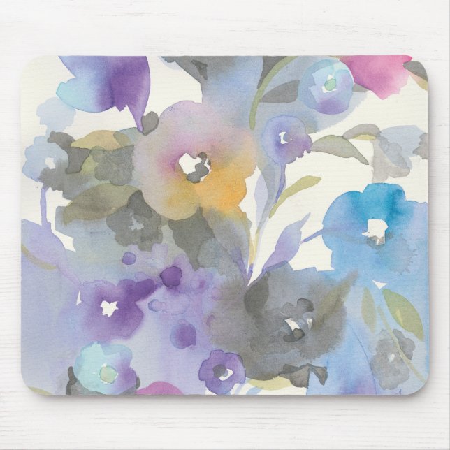Tapis De Souris Pétales en pastel pourpres du jardin | de bijou (Devant)