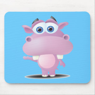 Tapis De Souris petit hippo triste mignon