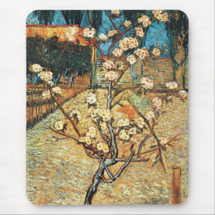 Tapis De Souris Petit poirier en fleurs par Vincent van Gogh