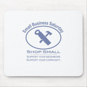 Tapis De Souris Petite entreprise samedi - Matériel bleu