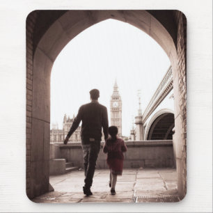 Tapis De Souris Petite fille de papa - Big Ben - Londres - Mousepa
