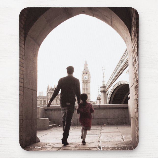 Tapis De Souris Petite fille de papa - Big Ben - Londres - Mousepa (Devant)
