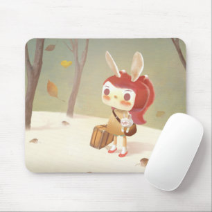 Tapis De Souris Petite fille perdue dans la forêt