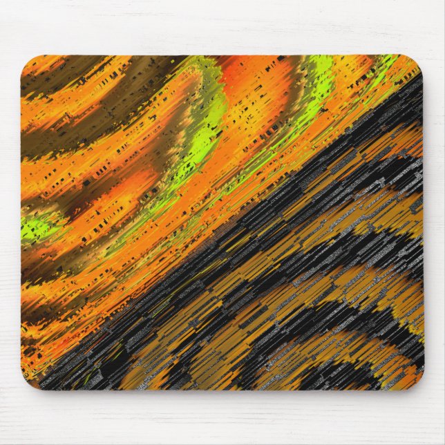 Tapis De Souris Petite mosaïque jaunâtre et style déformé (Devant)