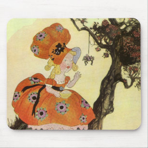 Tapis De Souris Petite Muffet & Araignée, Mère l'Oie Vintage
